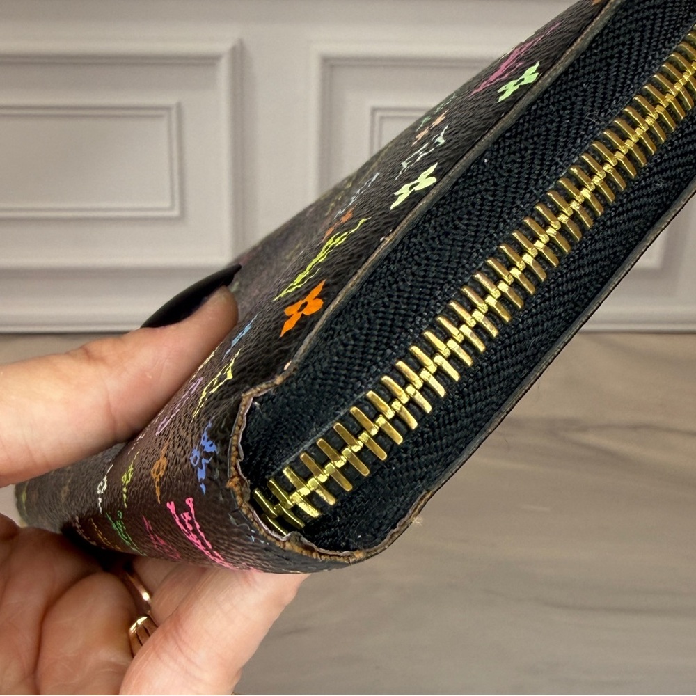 Louis Vuitton x Murakami Multicolor Long Zip Wallet | Full Inclusion | Lilac - Picture 8 of 17